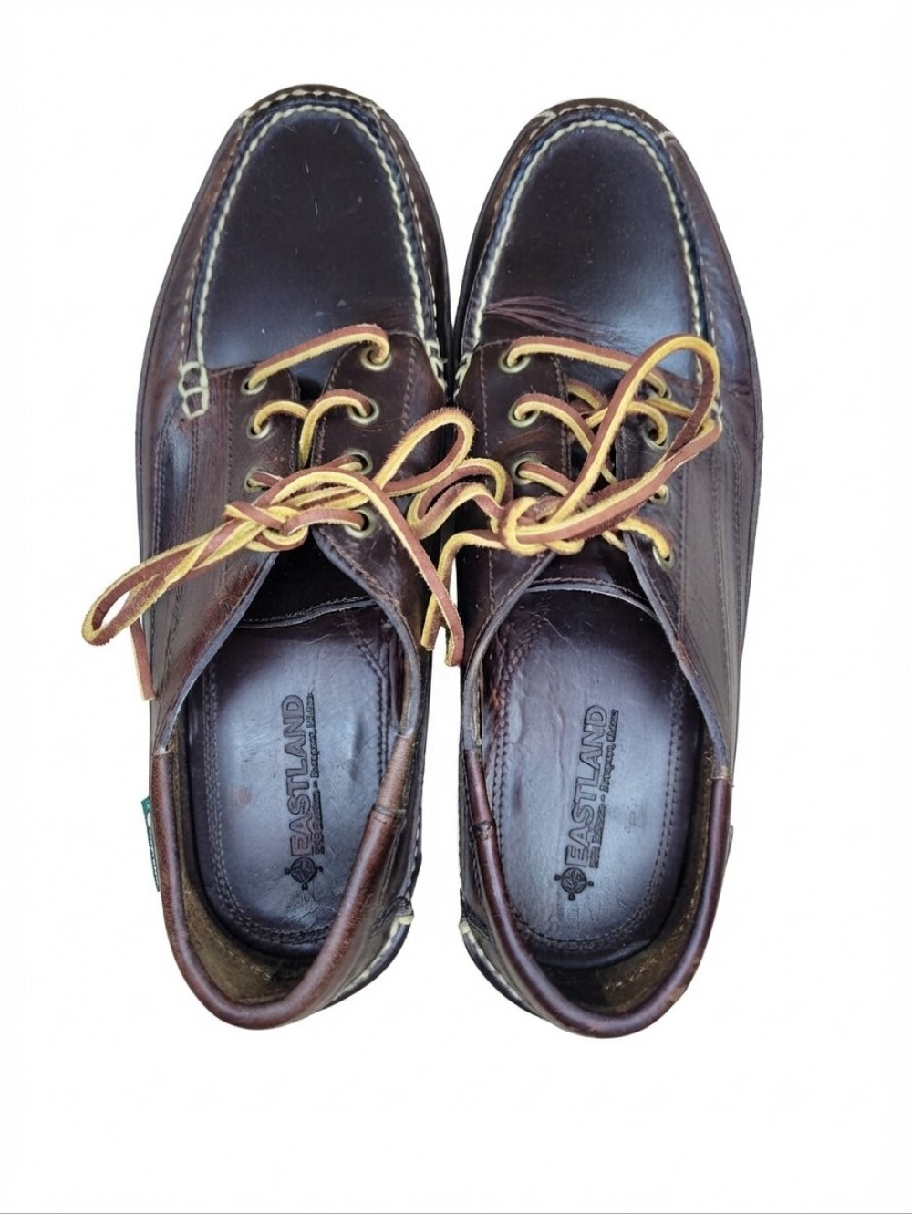 Eastland 1955 Stoneham Boat Shoes  Mens 11.5M Brown Leather Vibram Sole Preppy